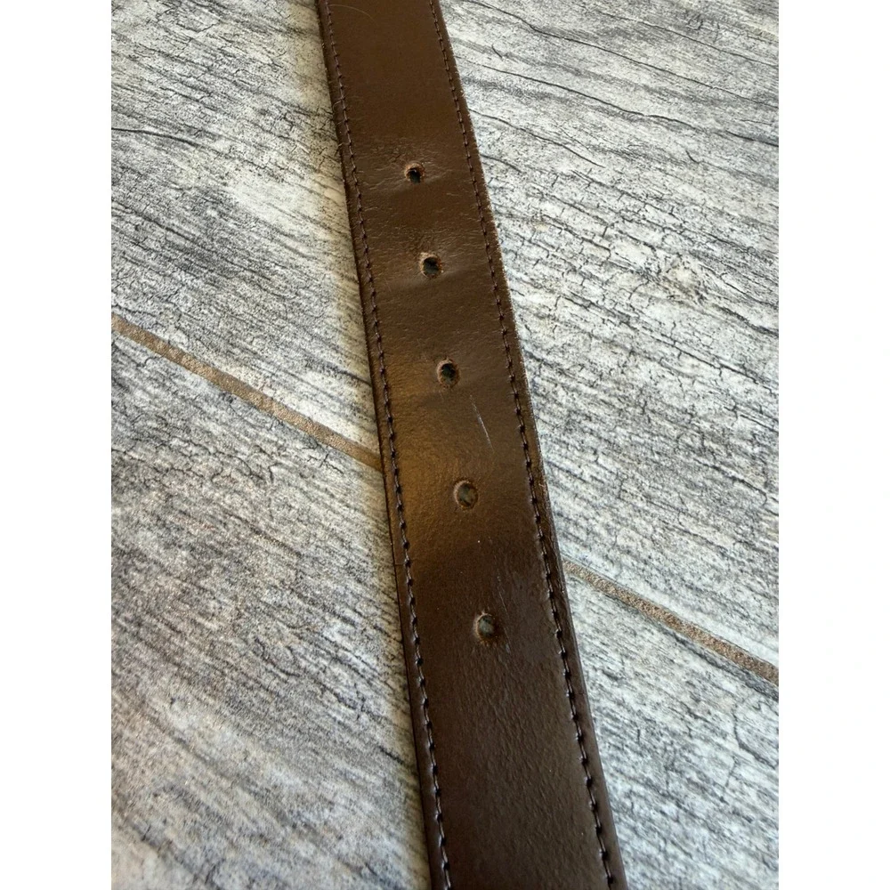 Genuine Leather Belt 38 Brown Classic Made in USA Mens Western‎ Dress Casual